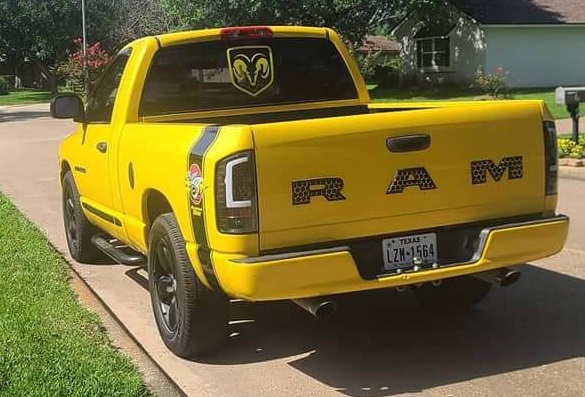 "RAM" Black Tailgate Letters 94-up Dodge Ram - Click Image to Close